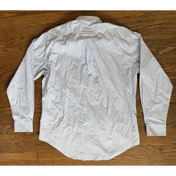 Jos A Bank Traveler Button Down Shirt Men 16 1/2 - 34/35 Tailored Fit Striped - Picture 10 of 11